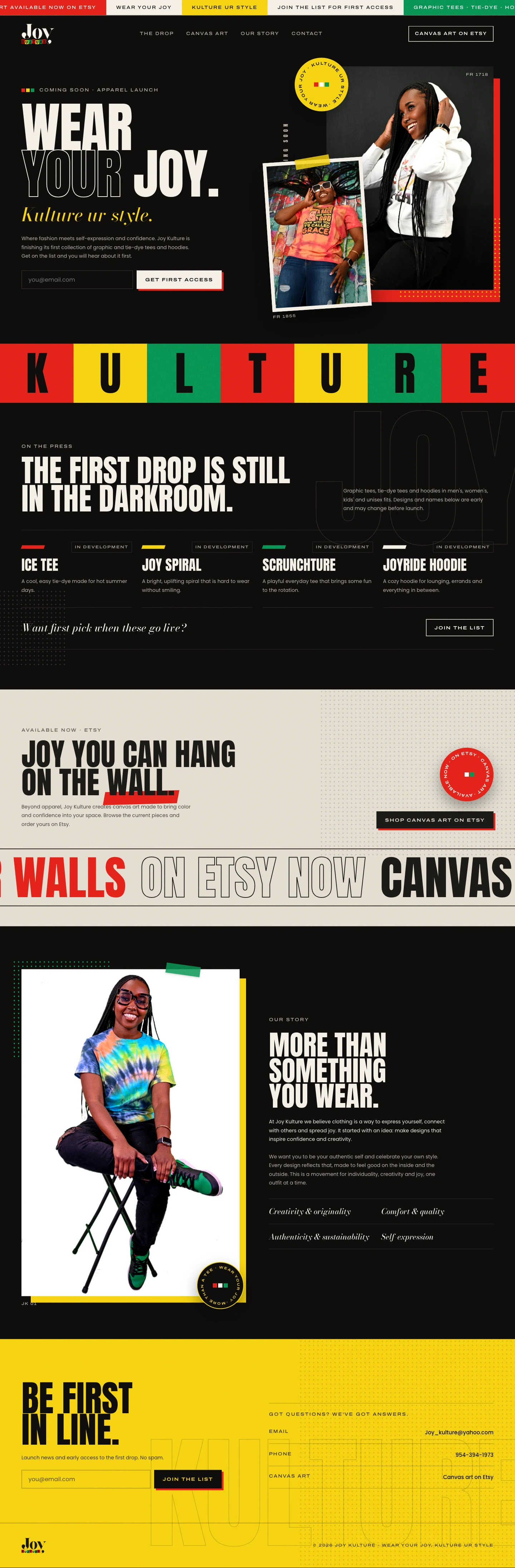 Joy Kulture website designed by Coached By Kash