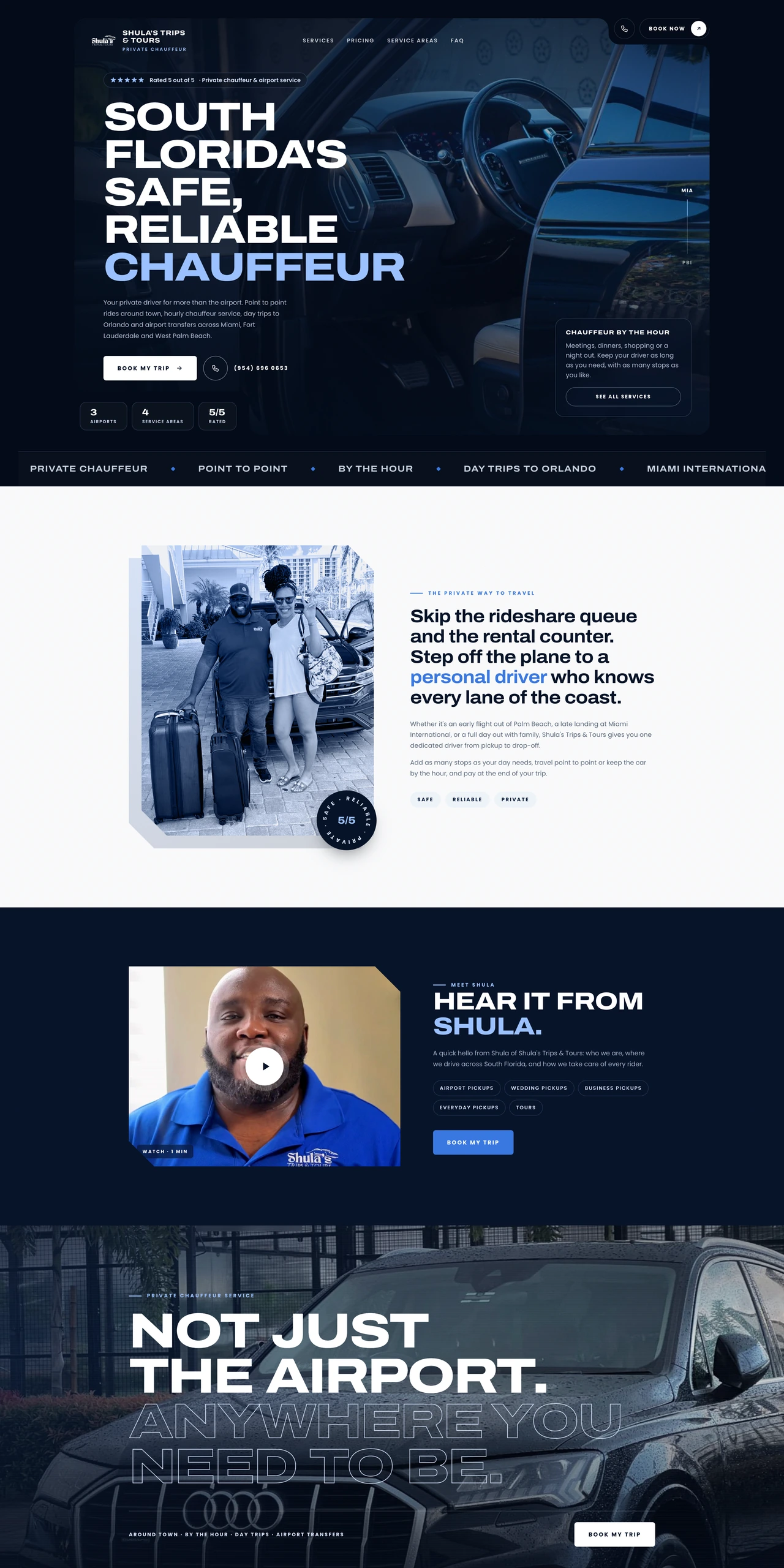 Shula's Trips & Tours website designed by Coached By Kash